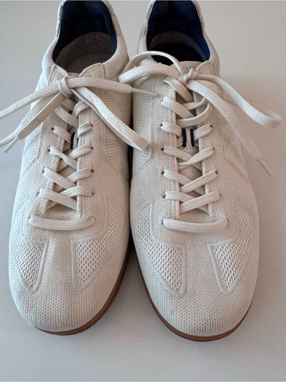 Rothy’s Men’s RS01 Knit Sneakers, Bone, Size 10.5